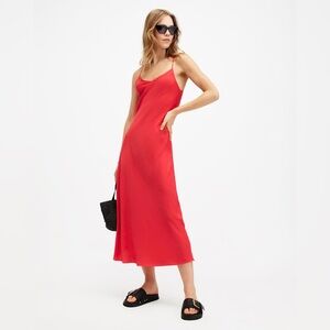 🌹All Saints 🌹 BRYONY V-NECK MIDI SLIP DRESS. Size 10